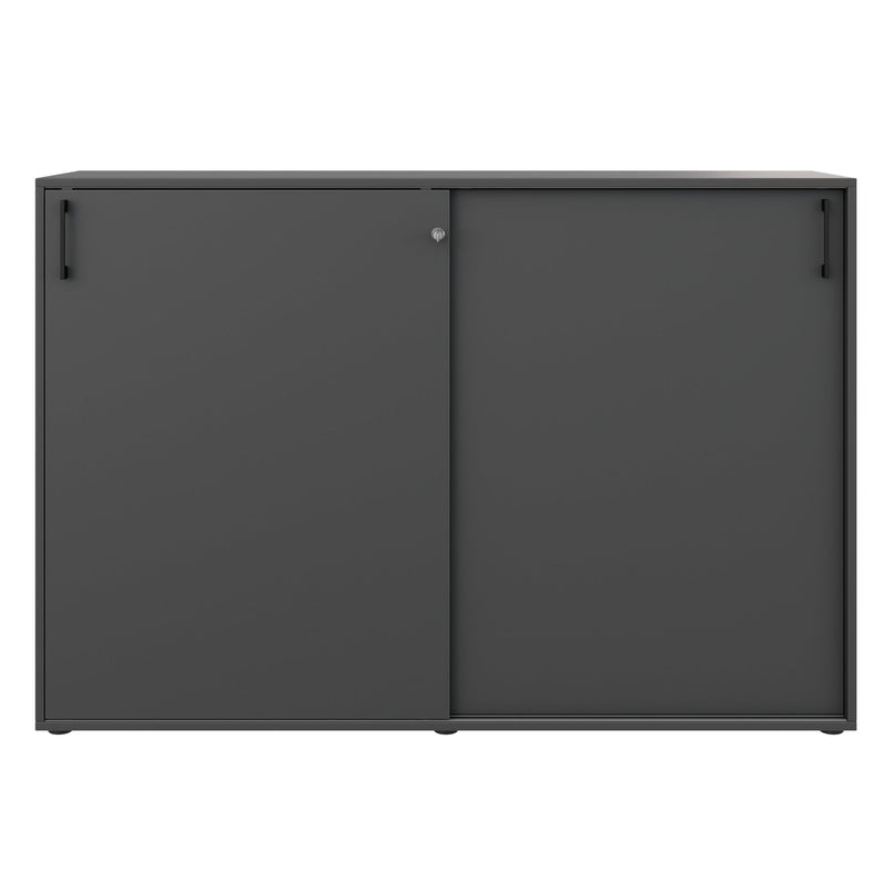 CHOICE sliding door wardrobe | 3 OH, 1600 x 1095 mm, anthracite - 3 Main Image