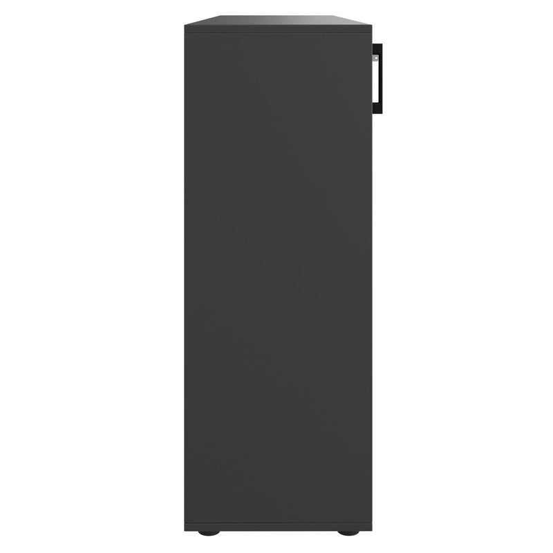 CHOICE sliding door wardrobe | 3 OH, 1600 x 1095 mm, anthracite - 4 Main Image