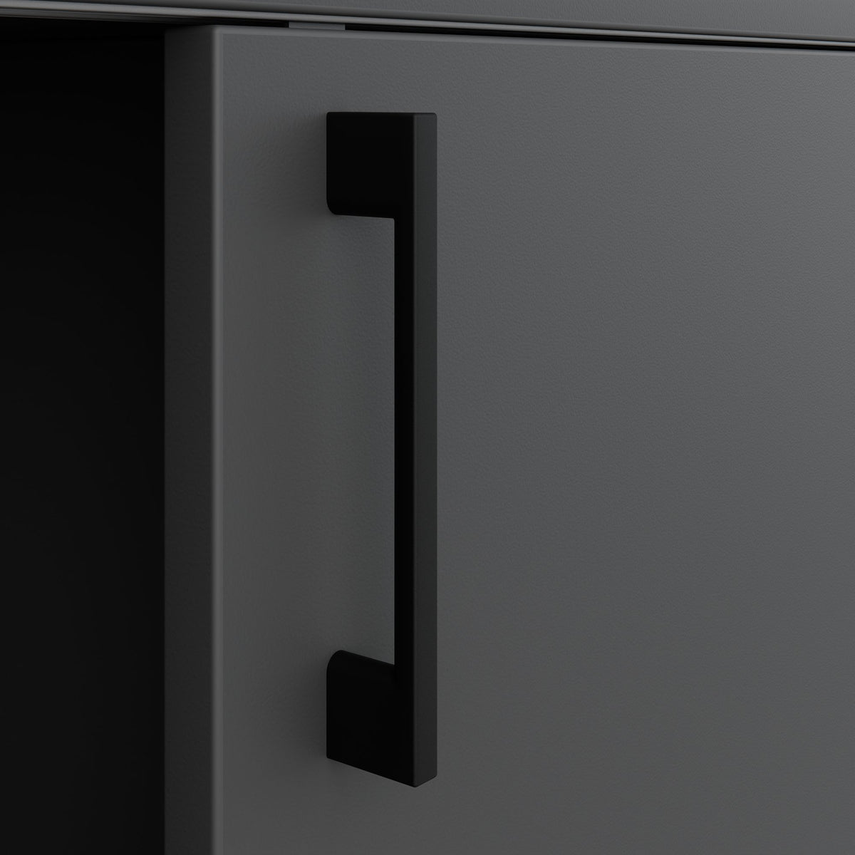 CHOICE sliding door wardrobe | 3 OH, 1600 x 1095 mm, anthracite - 6 Lightbox Main Image