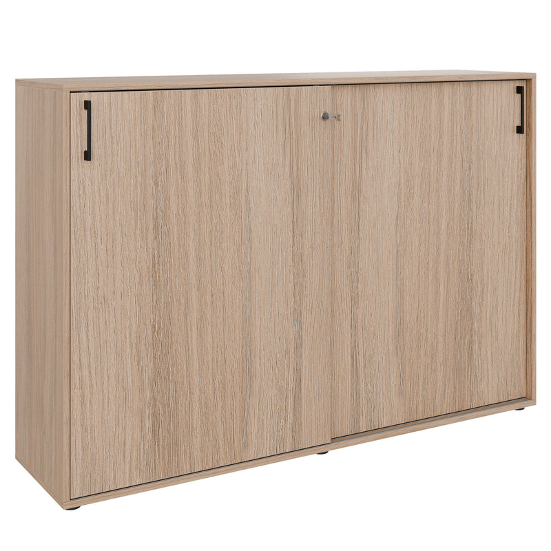 Armadio con ante scorrevoli CHOICE | 3 ripiani, 1600 x 1095 mm, rovere ambra - 1 Main Image