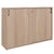 Armoire à portes coulissantes CHOICE | 3 OH, 1600 x 1095 mm, chêne ambré