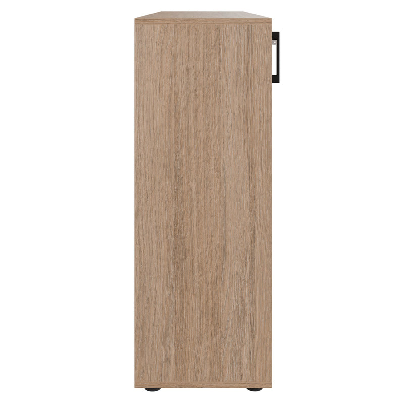 Armadio con ante scorrevoli CHOICE | 3 ripiani, 1600 x 1095 mm, rovere ambra - 4 Main Image