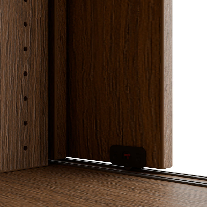 Armadio con ante scorrevoli CHOICE | 3 ripiani, 1600 x 1095 mm, rovere ambra - 10 Main Image