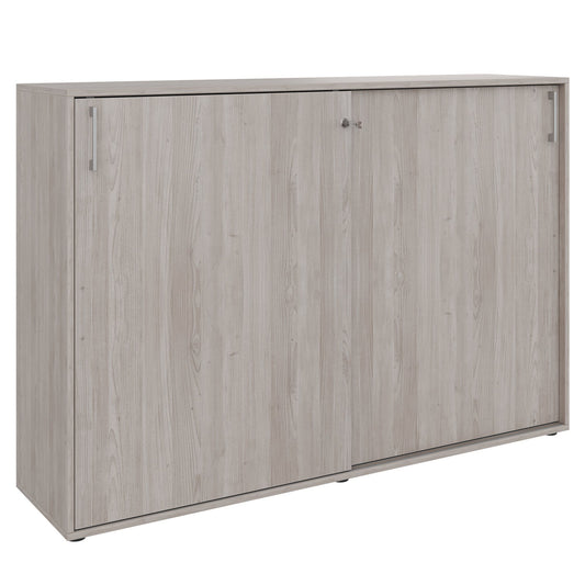 Armoire à portes coulissantes CHOICE | 3 étagères, 1600 x 1095 mm, chêne nord gris