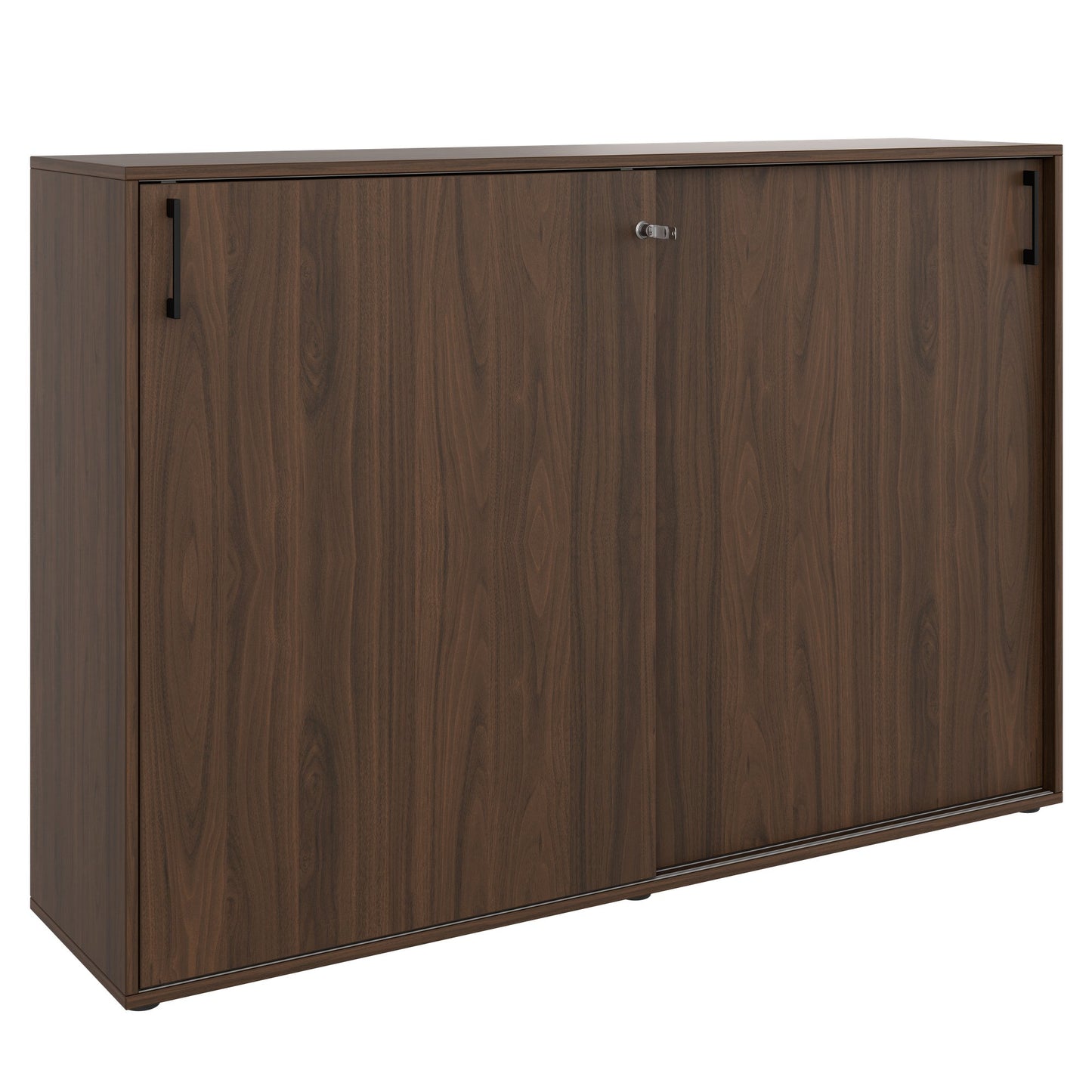 Armoire à portes coulissantes CHOICE | 3 étagères, 1600 x 1095 mm, noyer