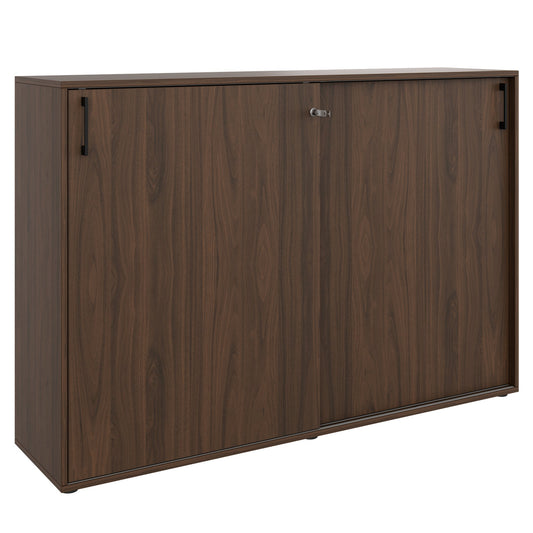 Armoire à portes coulissantes CHOICE | 3 étagères, 1600 x 1095 mm, noyer
