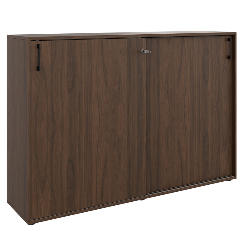 CHOICE sliding door wardrobe | 3 OH, 1600 x 1095 mm, walnut - 1 Main Image