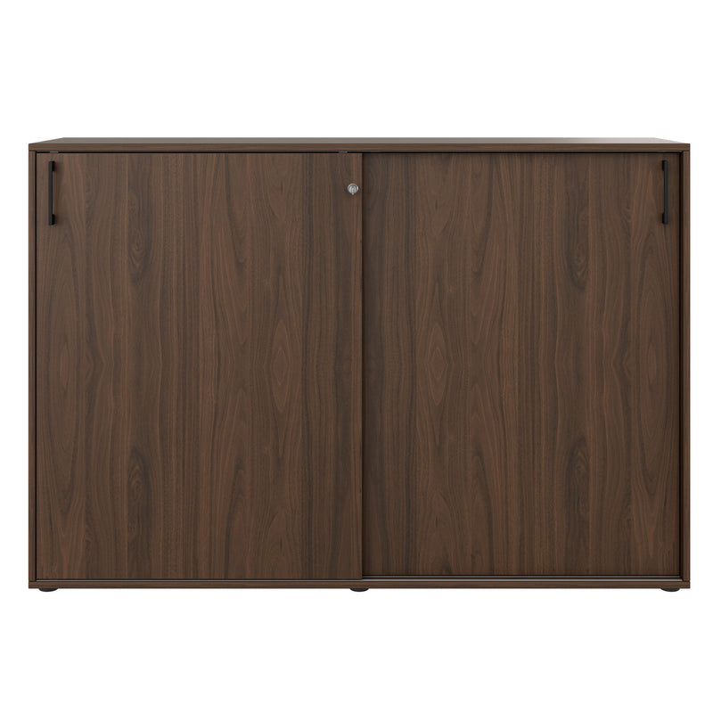 CHOICE sliding door wardrobe | 3 OH, 1600 x 1095 mm, walnut - 3 Main Image