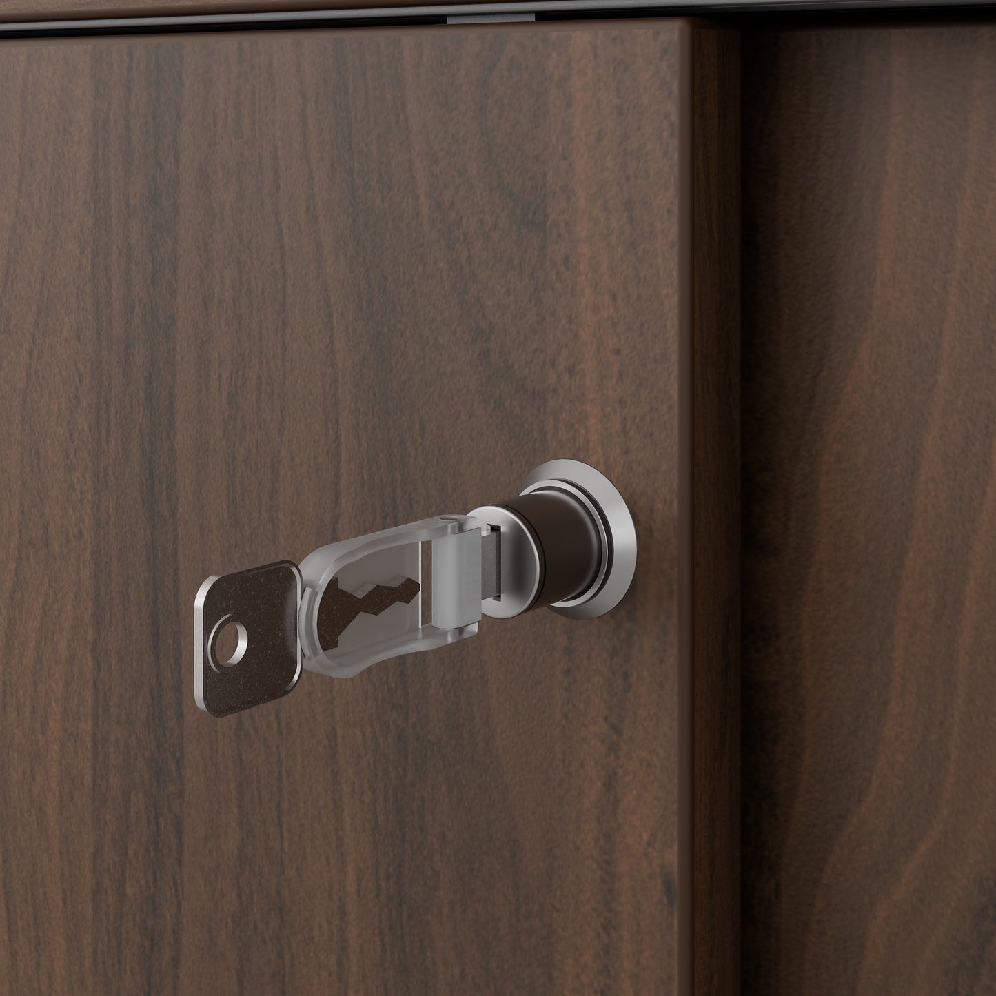 Armoire à portes coulissantes CHOICE | 3 étagères, 1600 x 1095 mm, noyer