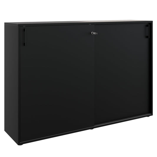 Armoire à portes coulissantes CHOICE | 3 OH, 1600 x 1095 mm, noir