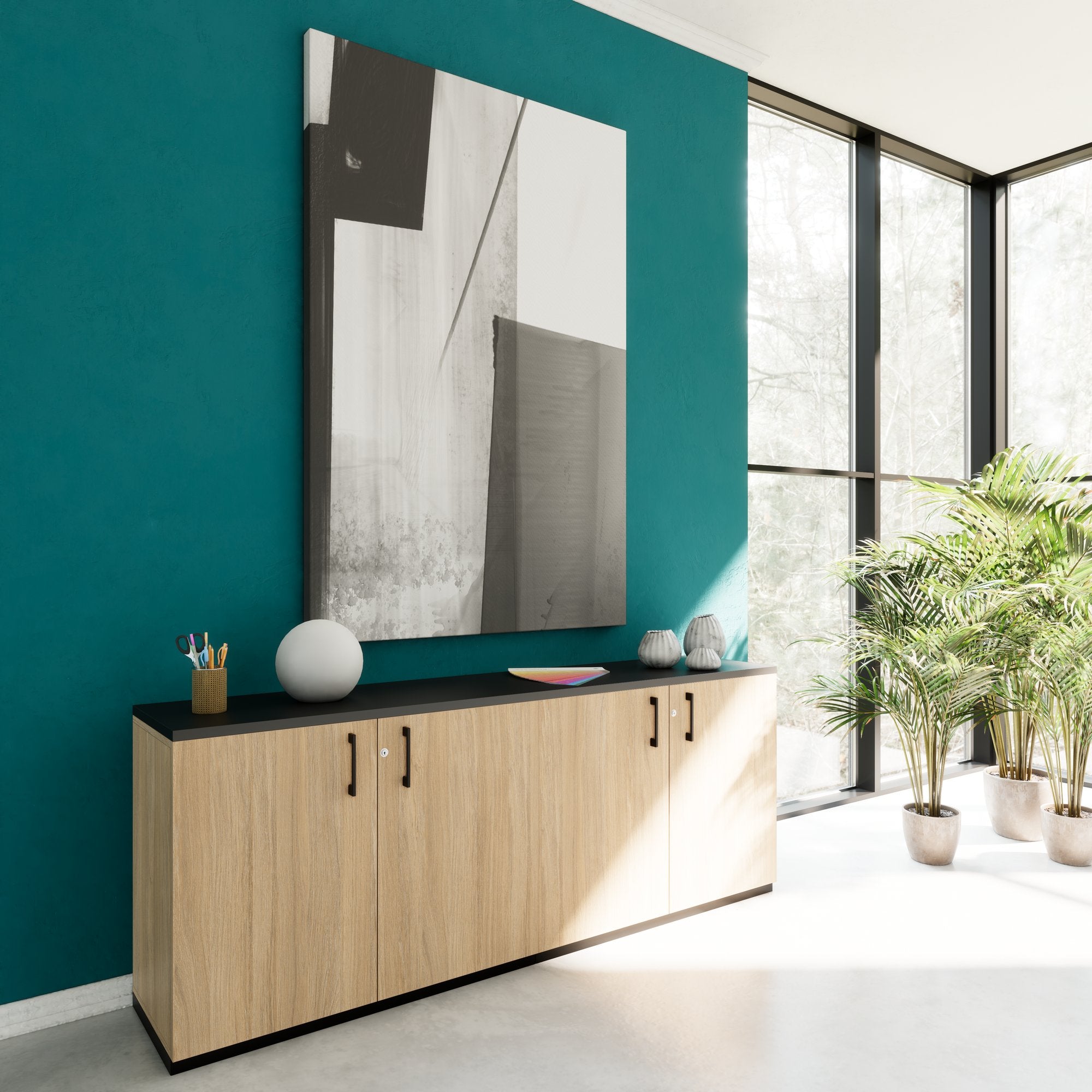 CHOICE Cupboard set | 2OH, 2000 x 785 mm, amber oak