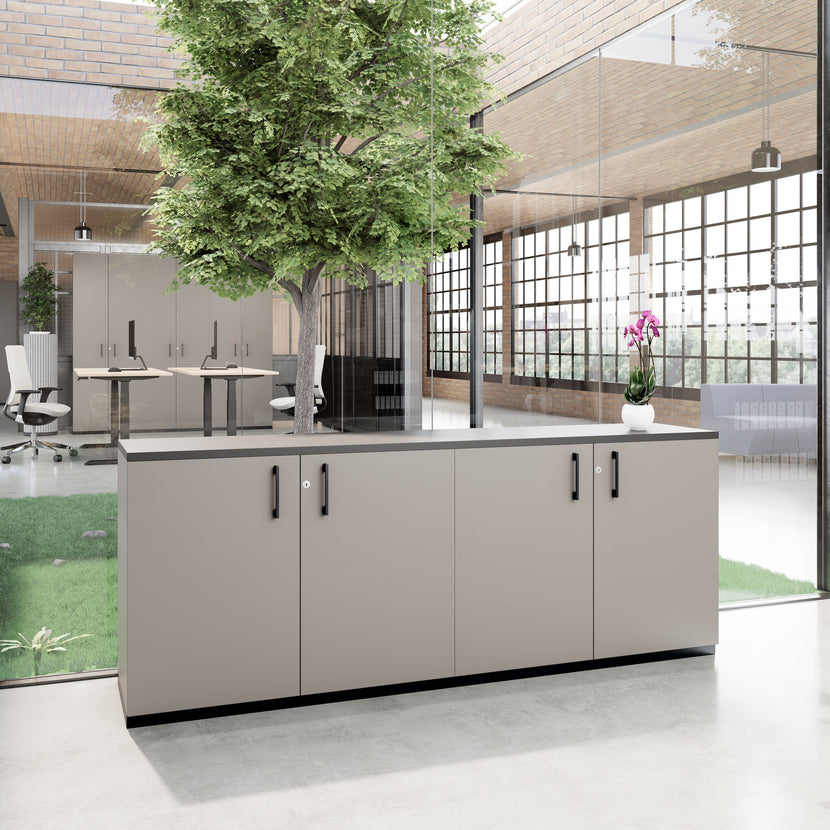 CHOICE Cupboard set | 2OH, 2000 x 785 mm, cubanite gray