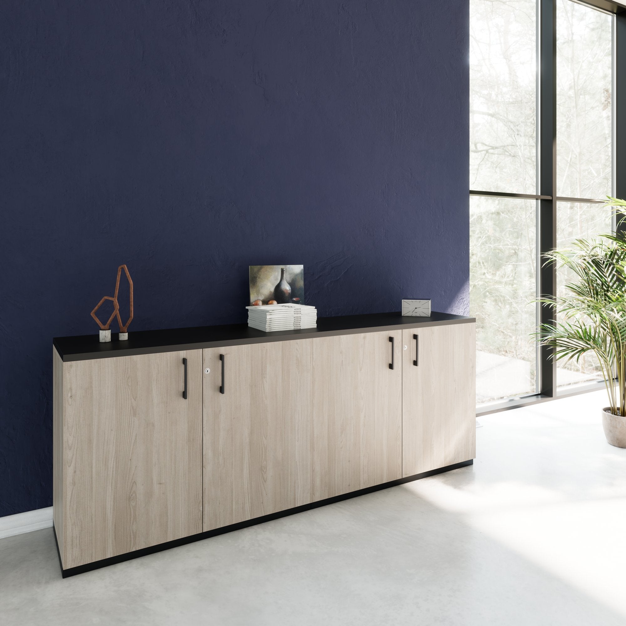 CHOICE Cupboard set | 2OH, 2000 x 785 mm, north oak gray