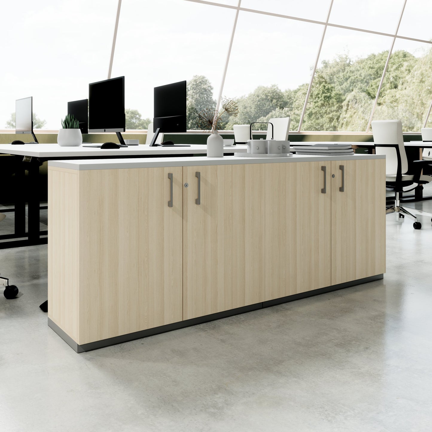CHOICE Cupboard set | 2OH, 2000 x 785 mm, sand ash