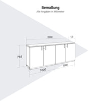 CHOICE Cupboard set | 2OH, 2000 x 785 mm, sand ash