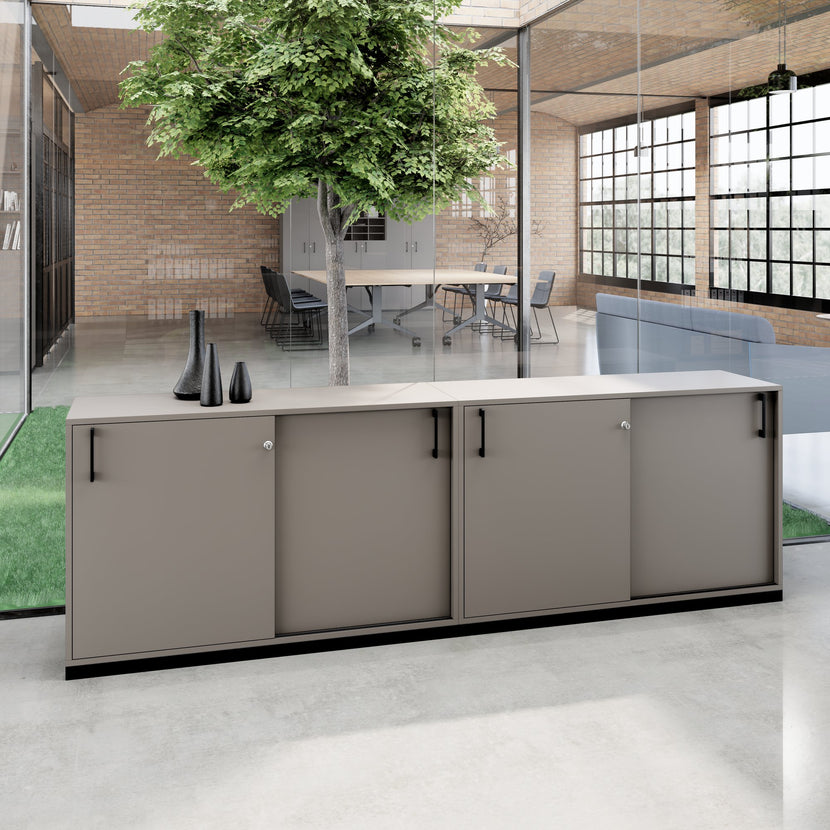 CHOICE Ensemble de placards | 2OH, 2400 x 760 mm, gris cubanite
