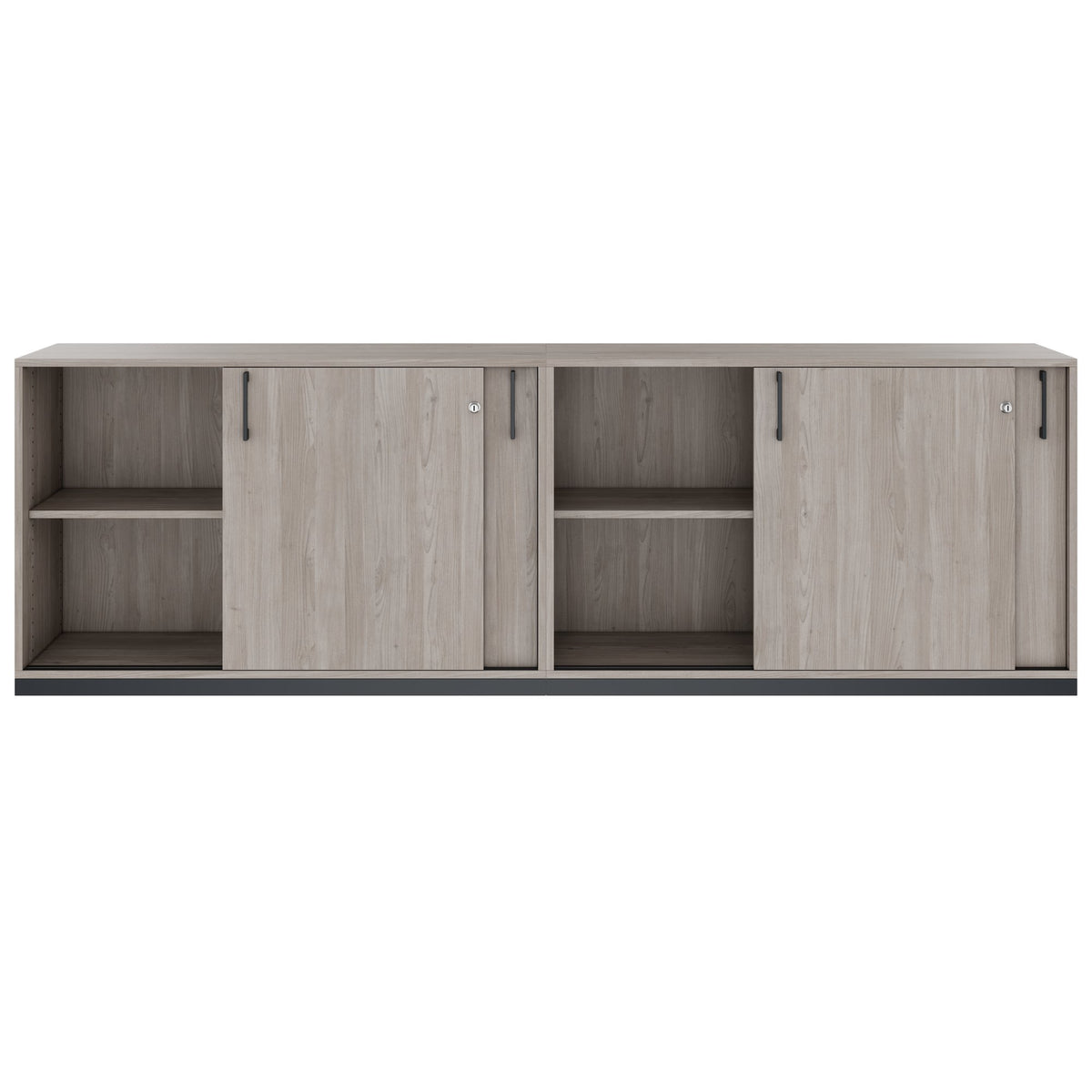 CHOICE Schrankset | 2OH, 2400 x 760 mm, Nordeiche grau - 4 Lightbox Main Image