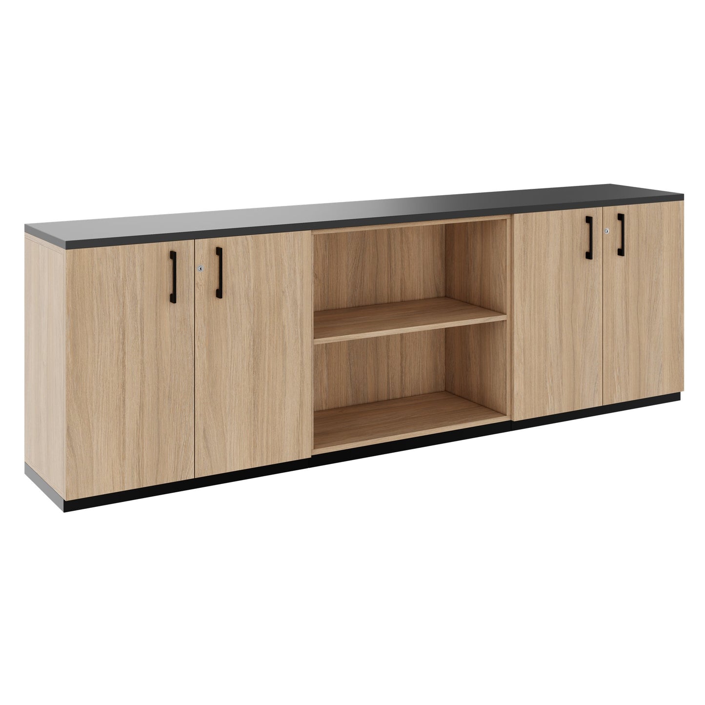 CHOICE Cupboard set | 2OH, 2400 x 785 mm, amber oak