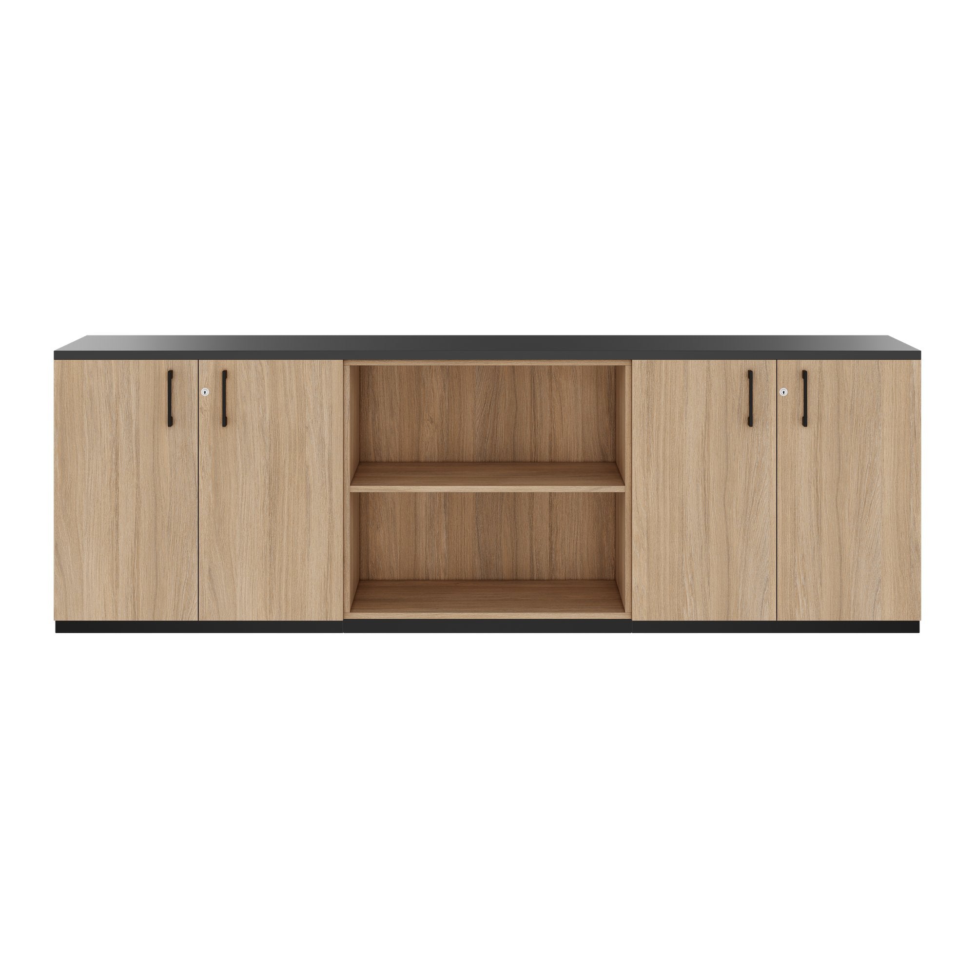 CHOICE Cupboard set | 2OH, 2400 x 785 mm, amber oak