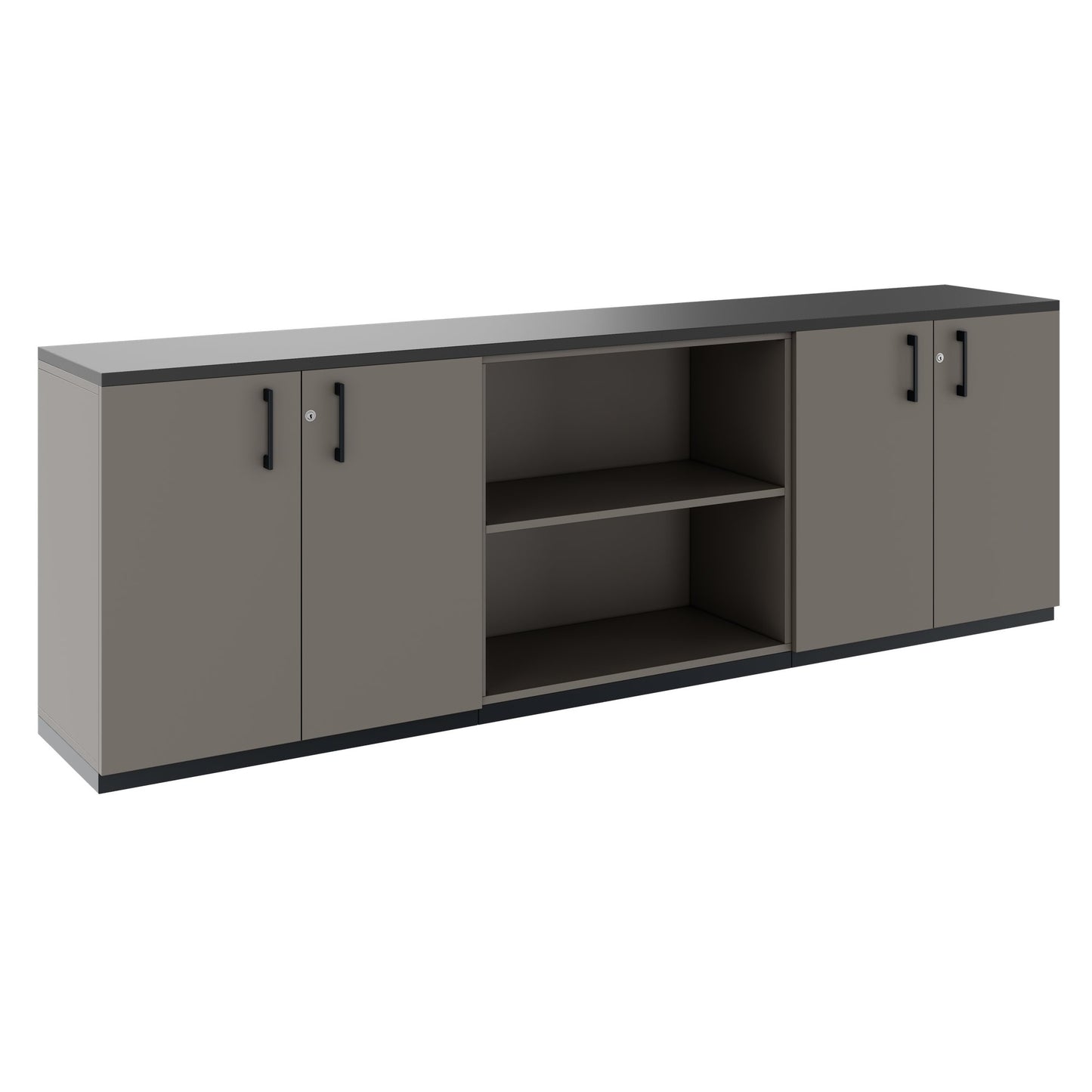 CHOICE Cupboard set | 2OH, 2400 x 785 mm, cubanite gray