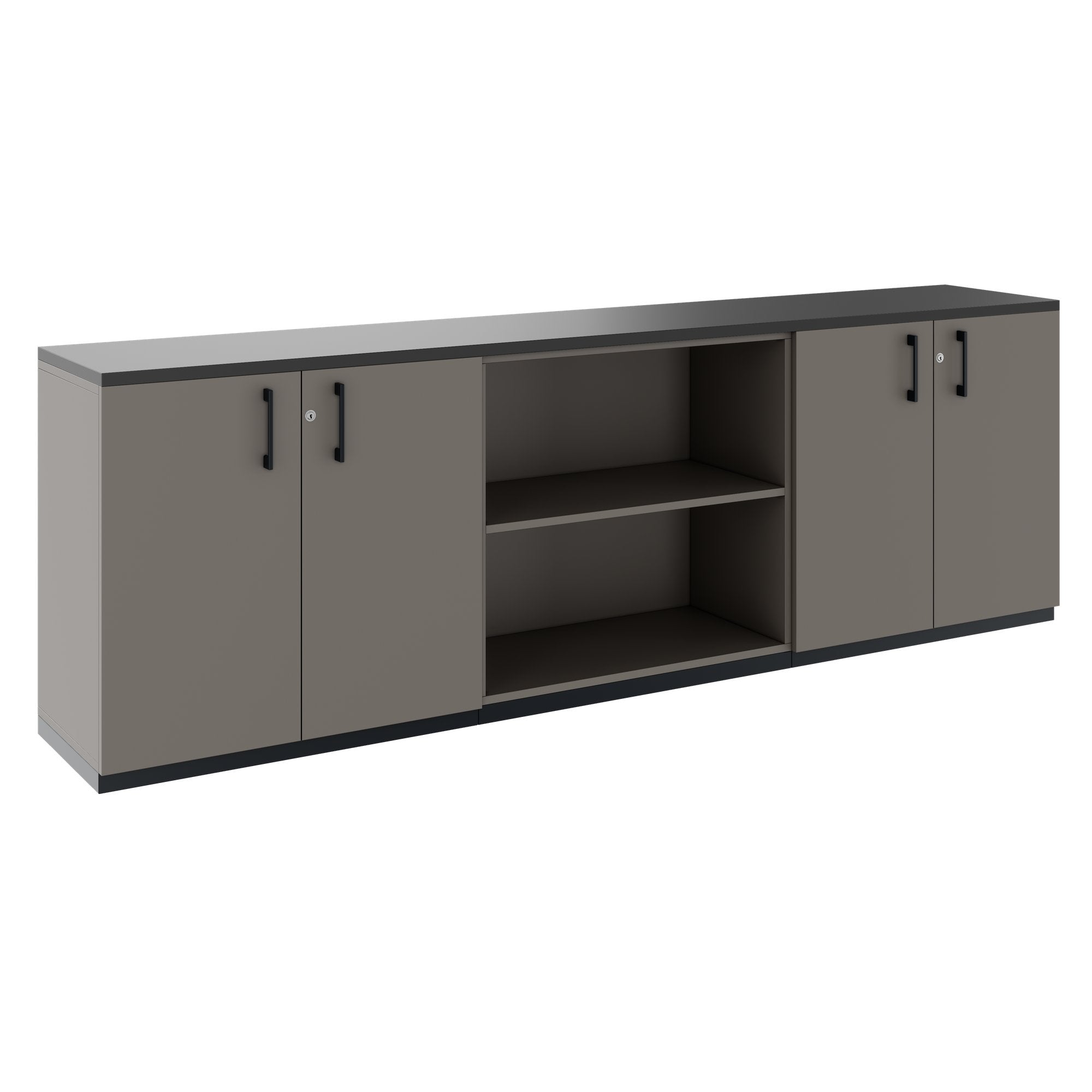 CHOICE Cupboard set | 2OH, 2400 x 785 mm, cubanite gray