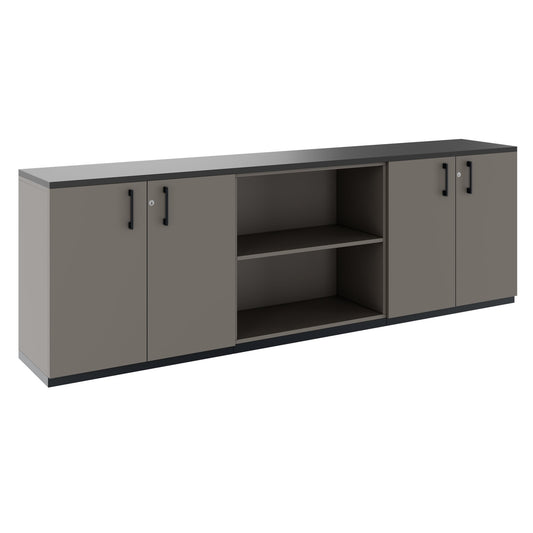 CHOICE Cupboard set | 2OH, 2400 x 785 mm, cubanite gray