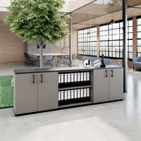 CHOICE Cupboard set | 2OH, 2400 x 785 mm, cubanite gray