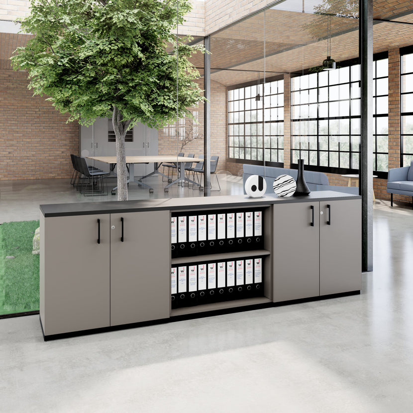 CHOICE Cupboard set | 2OH, 2400 x 785 mm, cubanite gray