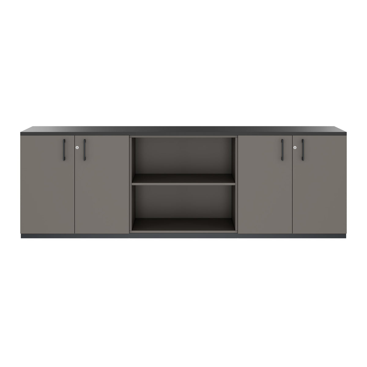 CHOICE Cupboard set | 2OH, 2400 x 785 mm, cubanite gray - 3 Lightbox Main Image
