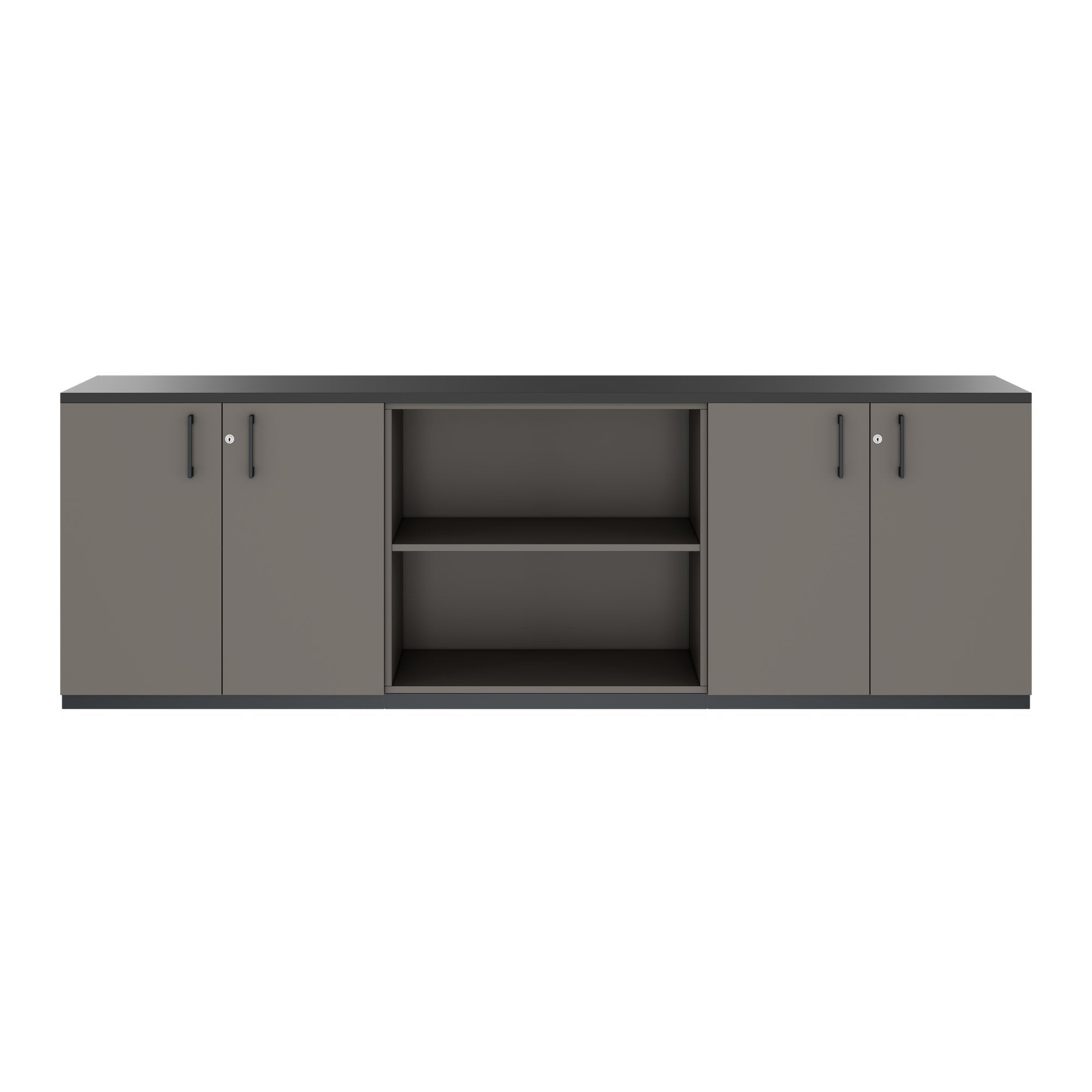 CHOICE Cupboard set | 2OH, 2400 x 785 mm, cubanite gray