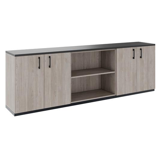 CHOICE Cupboard set | 2OH, 2400 x 785 mm, north oak gray