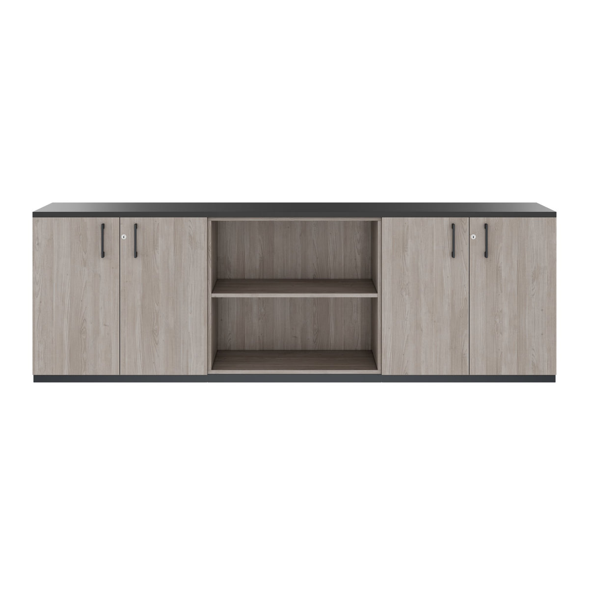 CHOICE Ensemble d’armoires | 2OH, 2400 x 785 mm, chêne nordique gris  - 3 Lightbox Main Image