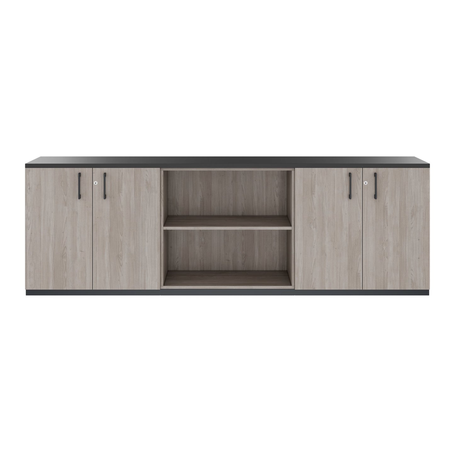 CHOICE Cupboard set | 2OH, 2400 x 785 mm, north oak gray