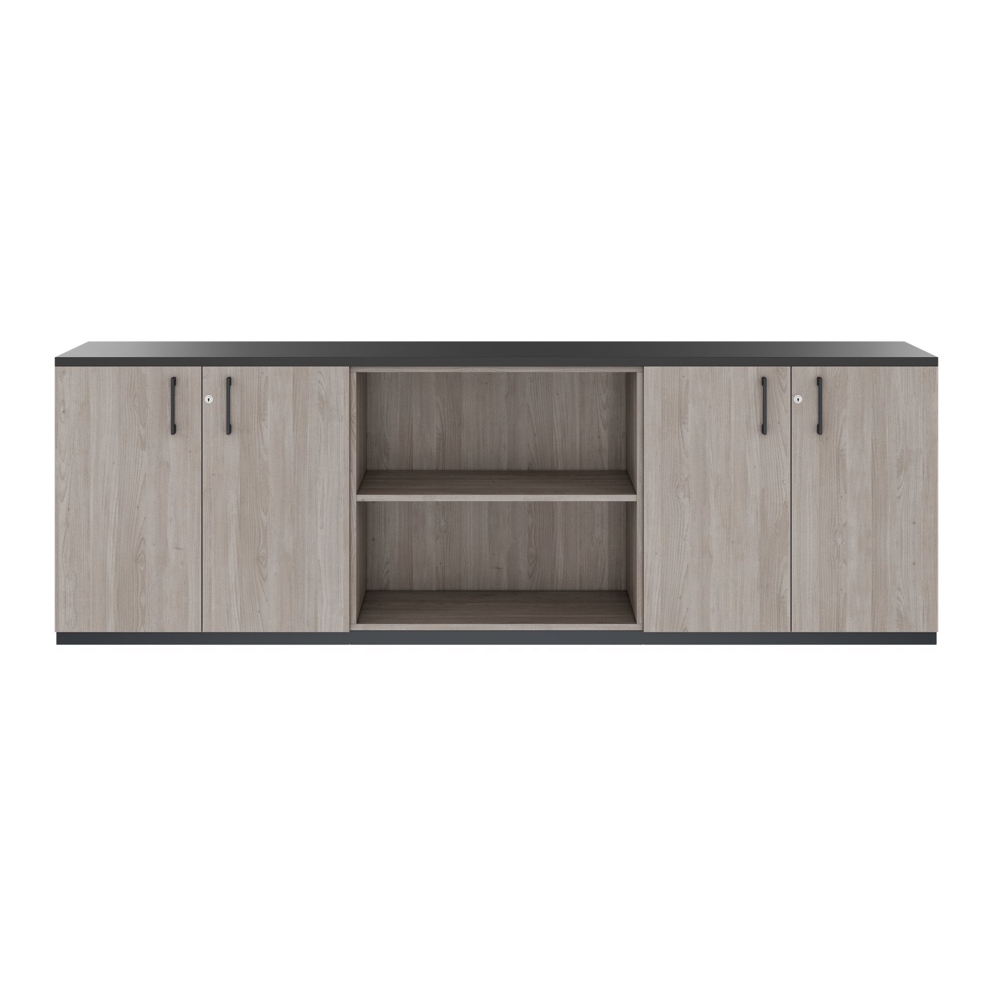 CHOICE Cupboard set | 2OH, 2400 x 785 mm, north oak gray