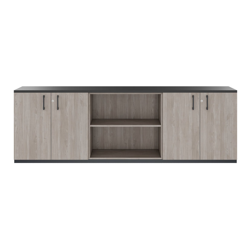 CHOICE Cupboard set | 2OH, 2400 x 785 mm, north oak gray