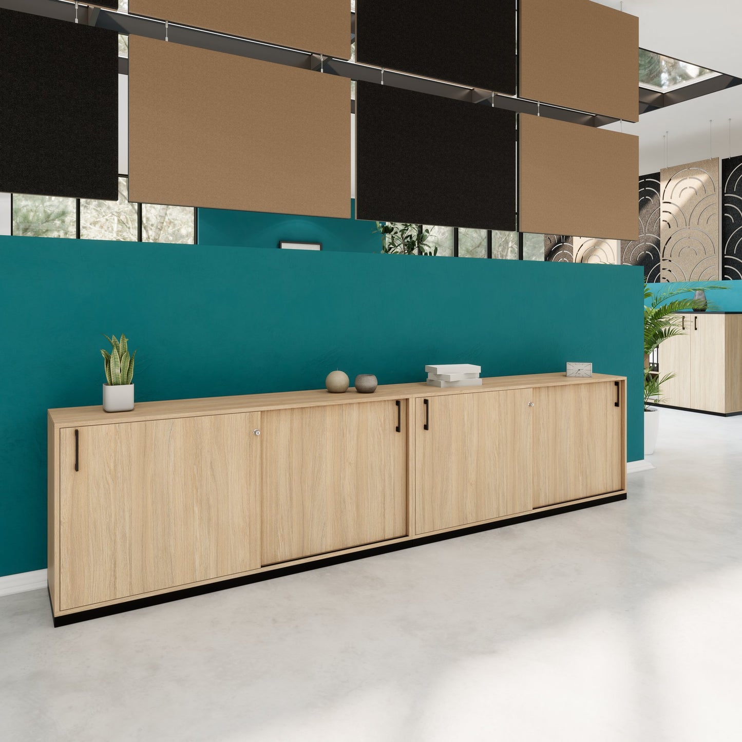 CHOICE Ensemble de placards | 2OH, 3200 x 760 mm, chêne ambre