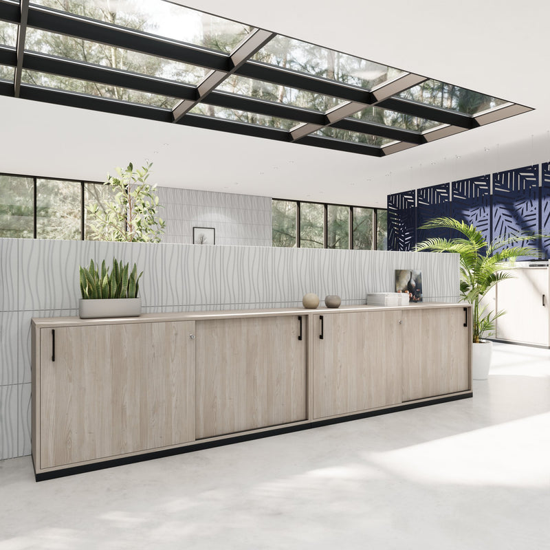 CHOICE Set di armadi | 2 OH, 3200 x 760 mm, rovere nordico grigio  - 2 Main Image