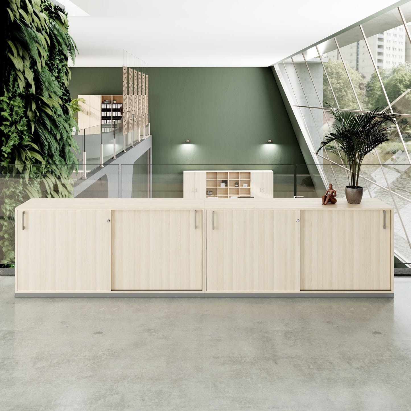 CHOICE Set di armadietti | 2oh, 3200 x 760 mm, cenere di sabbia