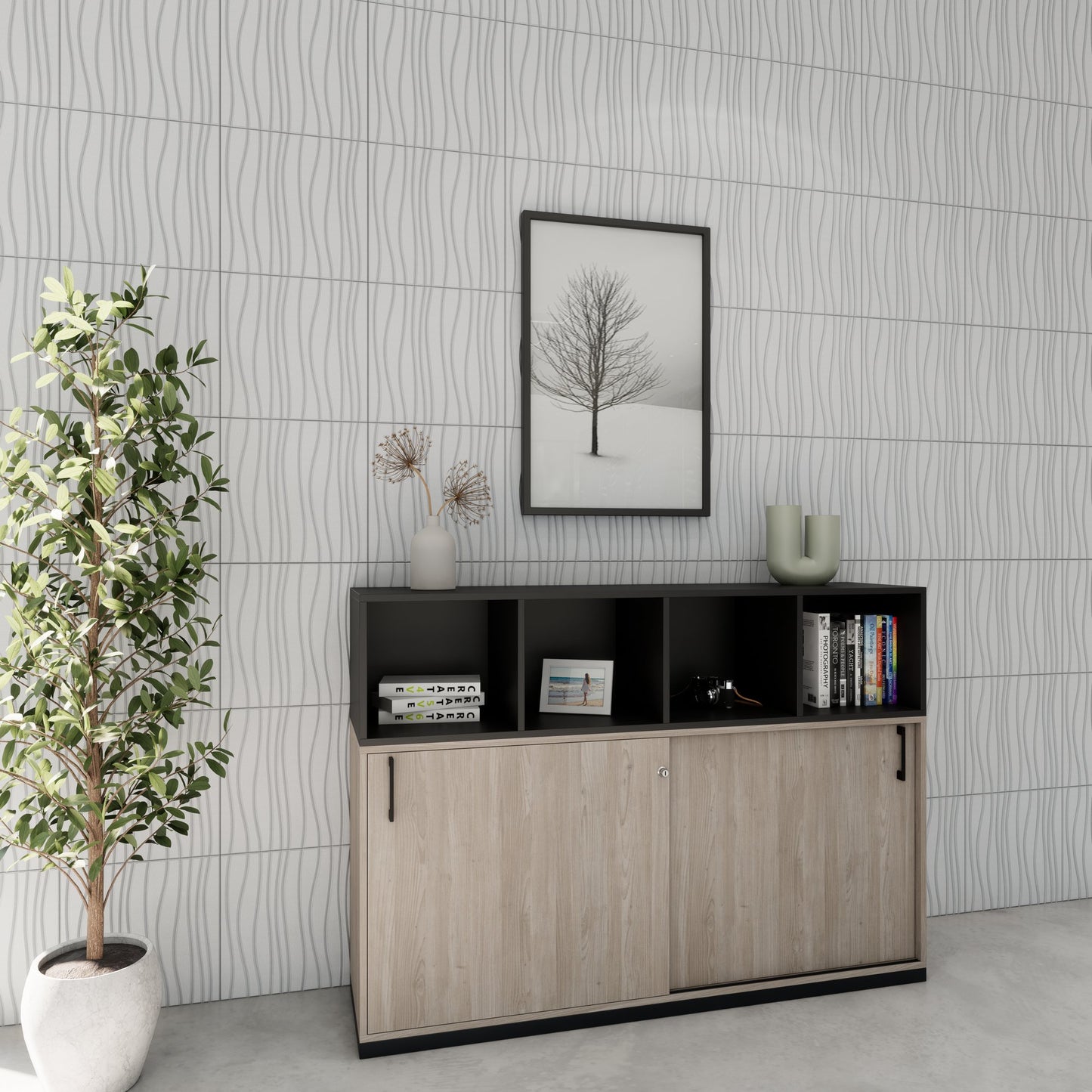 CHOICE Ensemble de placards | 3OH, 1600 x 1130 mm, North Oak Gray