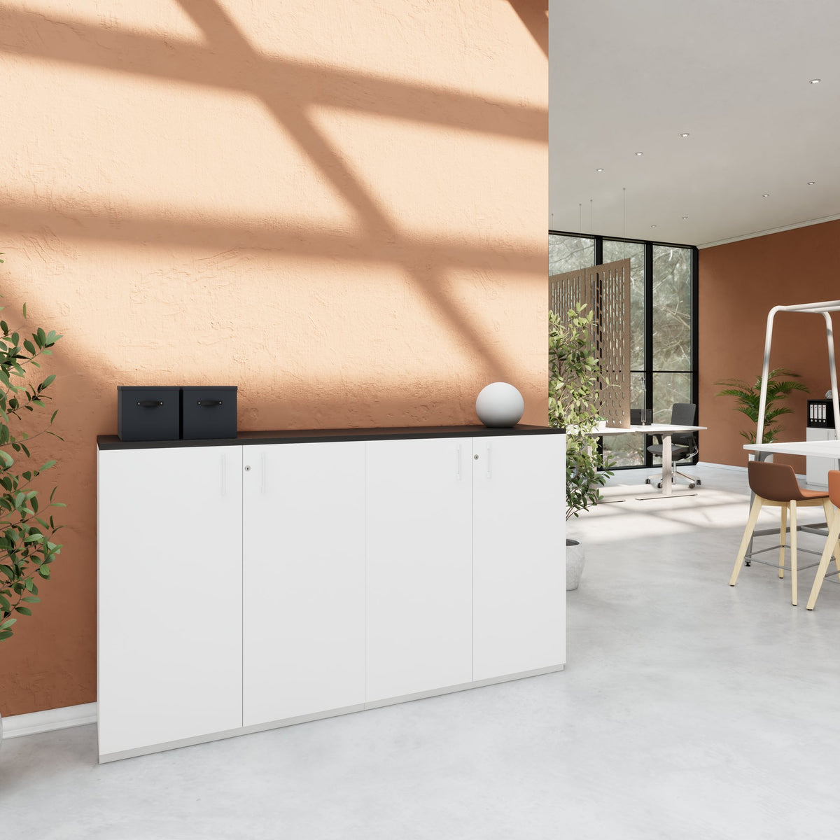 CHOICE Set di armadi | 3OH, 2000 x 1140 mm, bianco  - 2 Lightbox Main Image