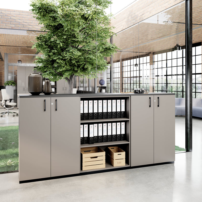 CHOICE Set di armadi | 3OH, 2400 x 1140 mm, grigio cubanite  - 2 Main Image