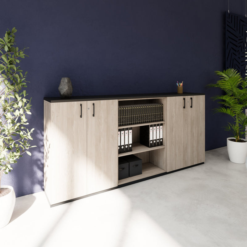 CHOICE Set di armadi | 3OH, 2400 x 1140 mm, rovere nordico grigio  - 2 Main Image