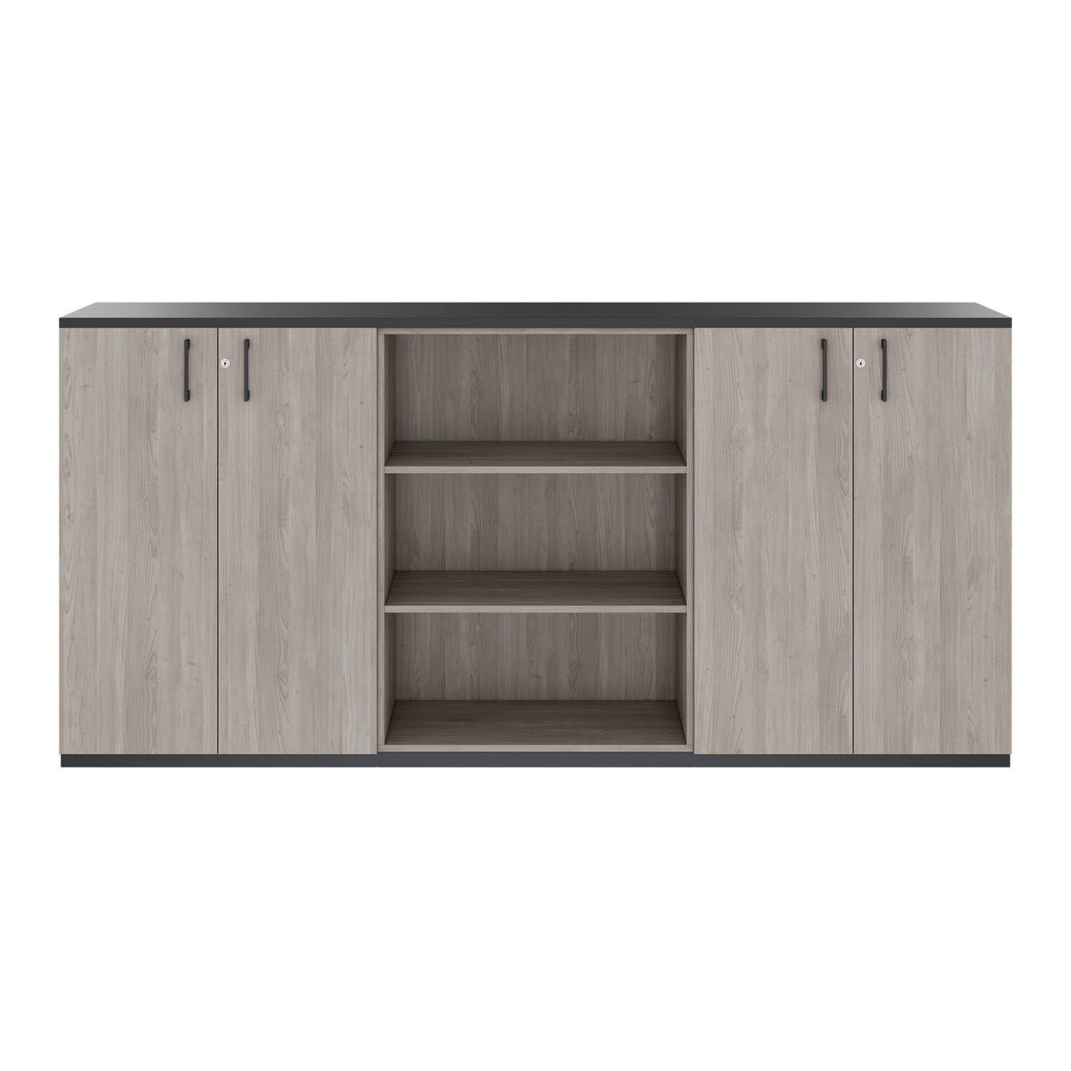 CHOICE Set di armadi | 3OH, 2400 x 1140 mm, rovere nordico grigio  - 3 Lightbox Main Image