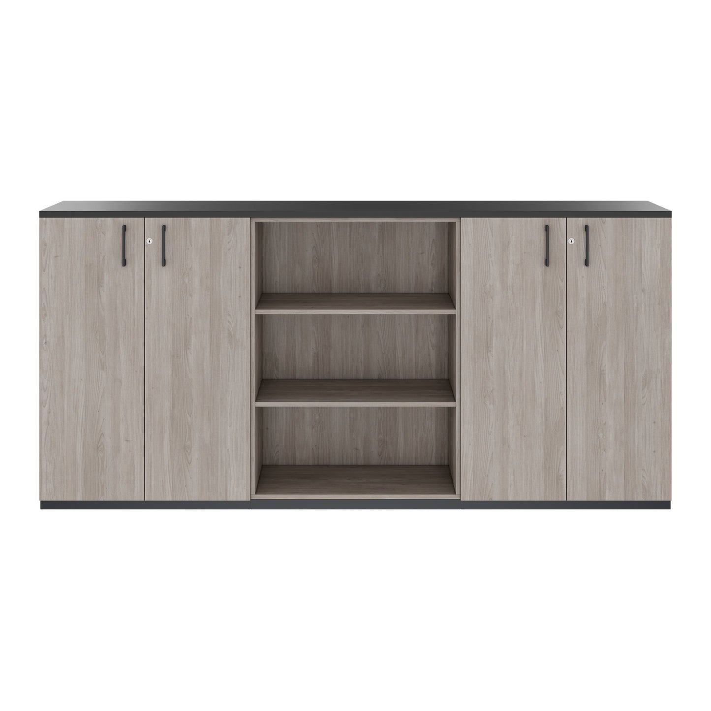 CHOICE Schrankset | 3OH, 2400 x 1140 mm, Nordeiche grau