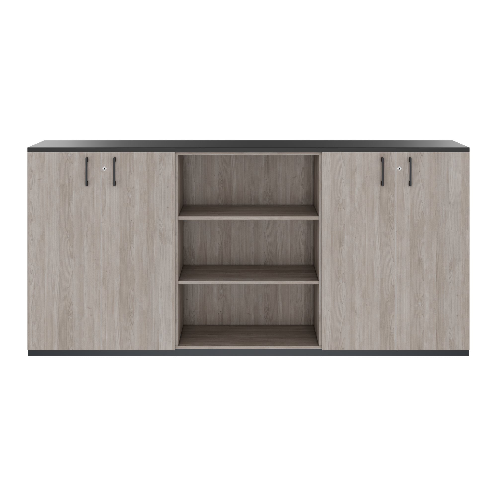 CHOICE Schrankset | 3OH, 2400 x 1140 mm, Nordeiche grau