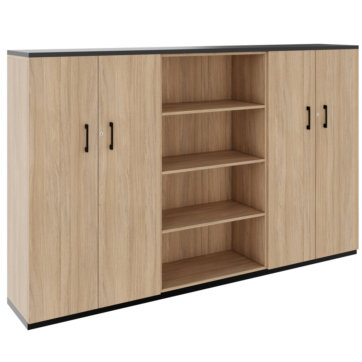 CHOICE Wall cabinet unit | 4OH, 2400 x 1490 mm, Amber Oak  - 1 Lightbox Main Image