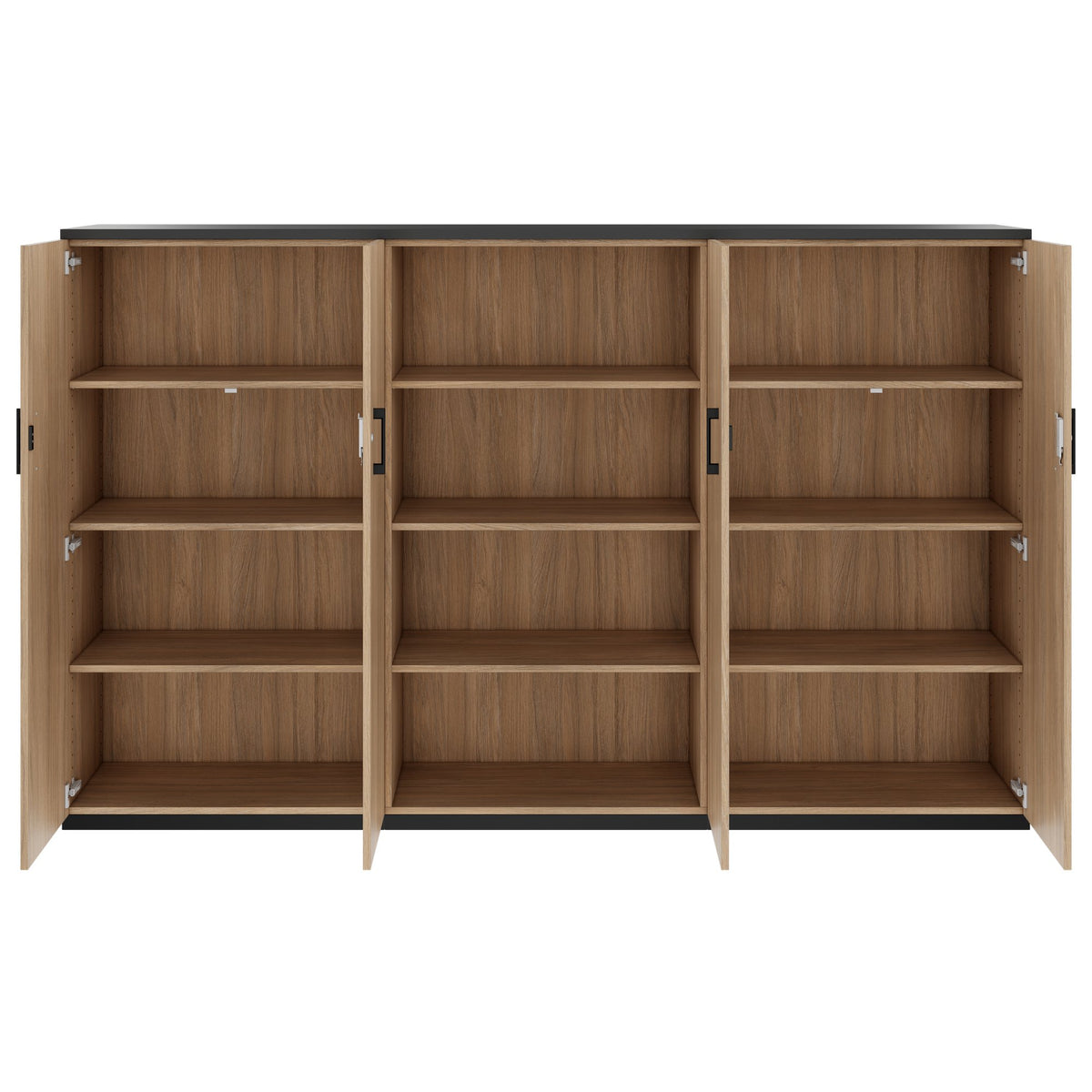 CHOICE Wall cabinet unit | 4OH, 2400 x 1490 mm, Amber Oak  - 4 Lightbox Main Image