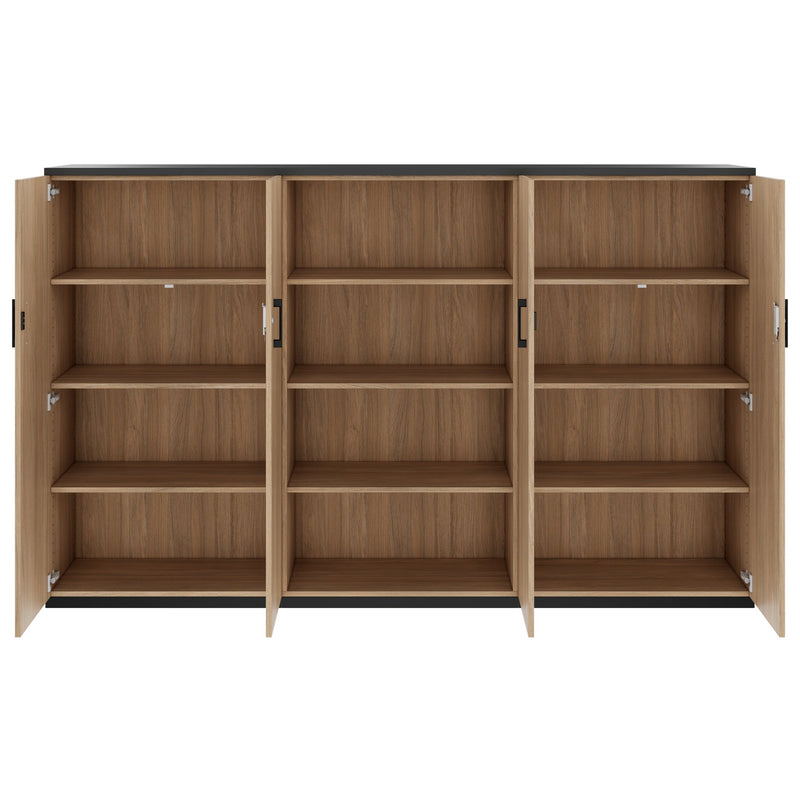 CHOICE Wall cabinet unit | 4OH, 2400 x 1490 mm, Amber Oak  - 4 Main Image