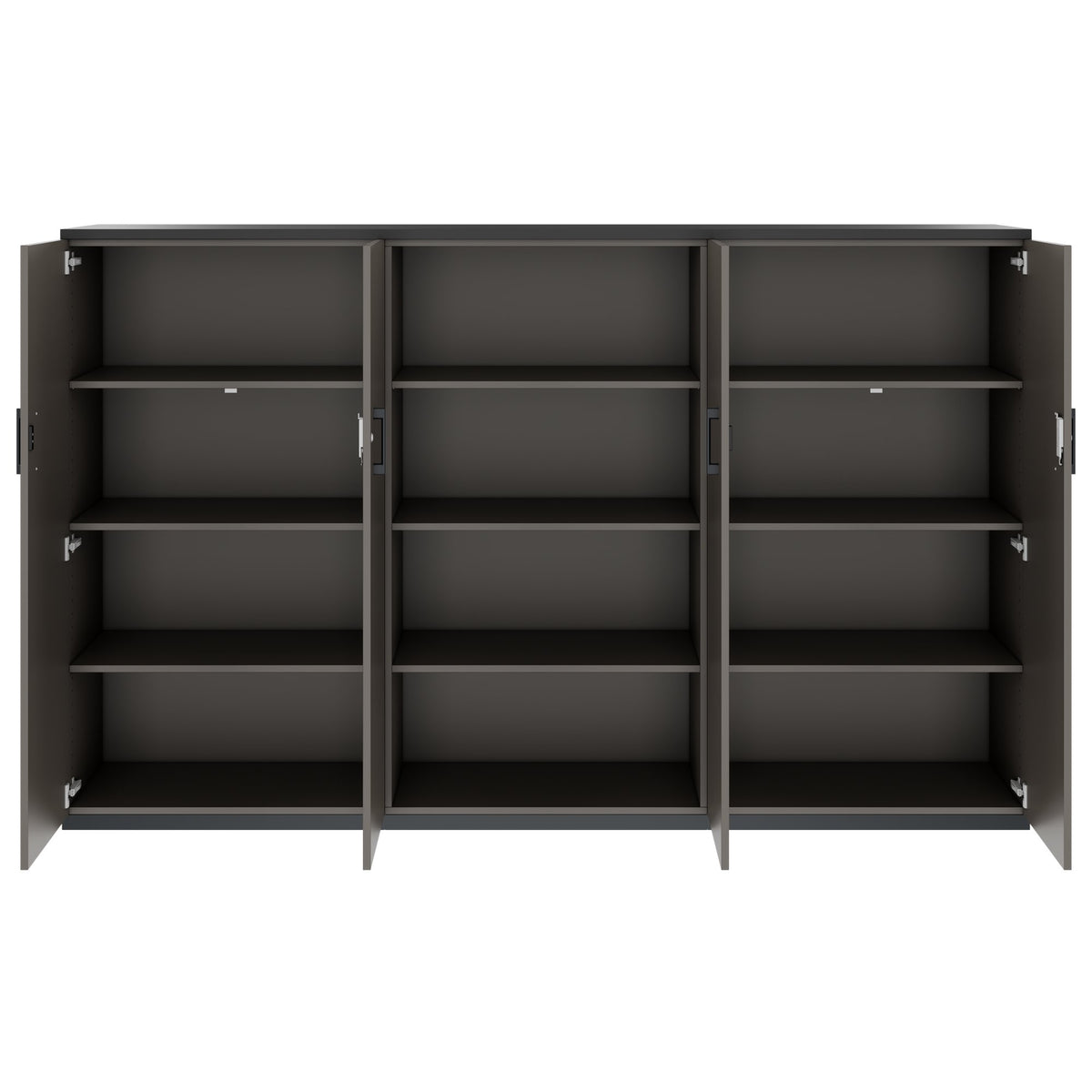 CHOICE Parete attrezzata | 4 OH, 2400 x 1490 mm, grigio cubanite  - 4 Lightbox Main Image