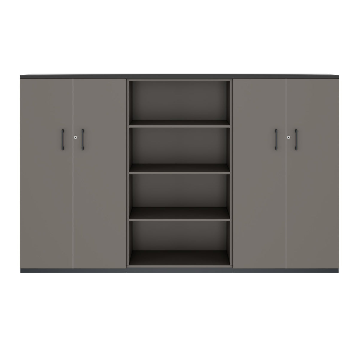 CHOICE Parete attrezzata | 4 OH, 2400 x 1490 mm, grigio cubanite  - 3 Lightbox Main Image